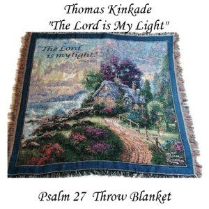 Thomas Kinkade "The Lord Is My Light" Throw Blanket